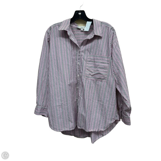 Top Long Sleeve By Loft In Striped Pattern, Size: L