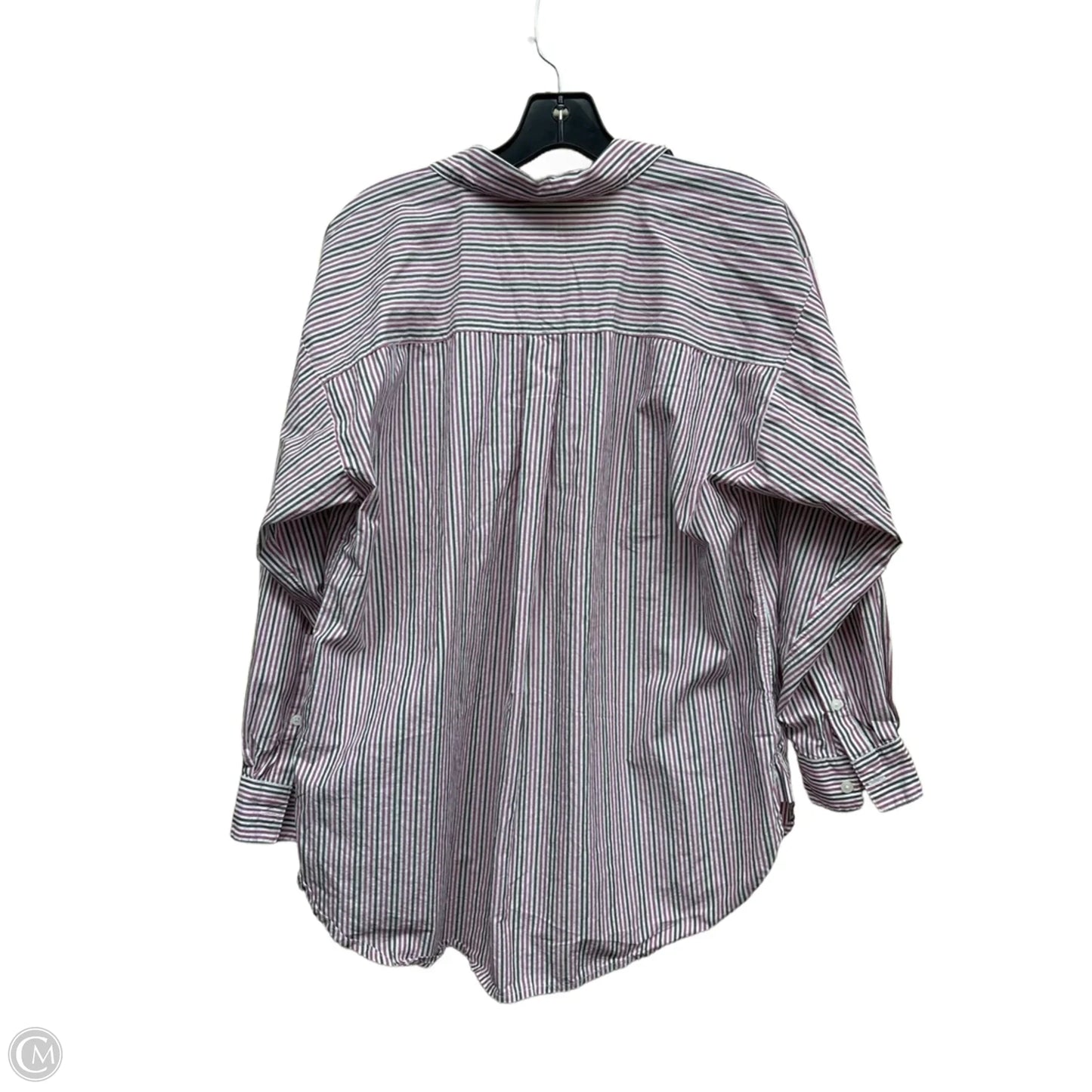Top Long Sleeve By Loft In Striped Pattern, Size: L