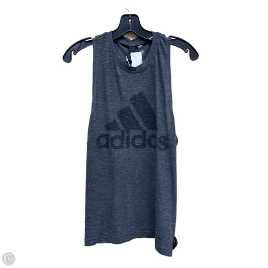 Athletic Tank Top By Adidas In Grey, Size: S