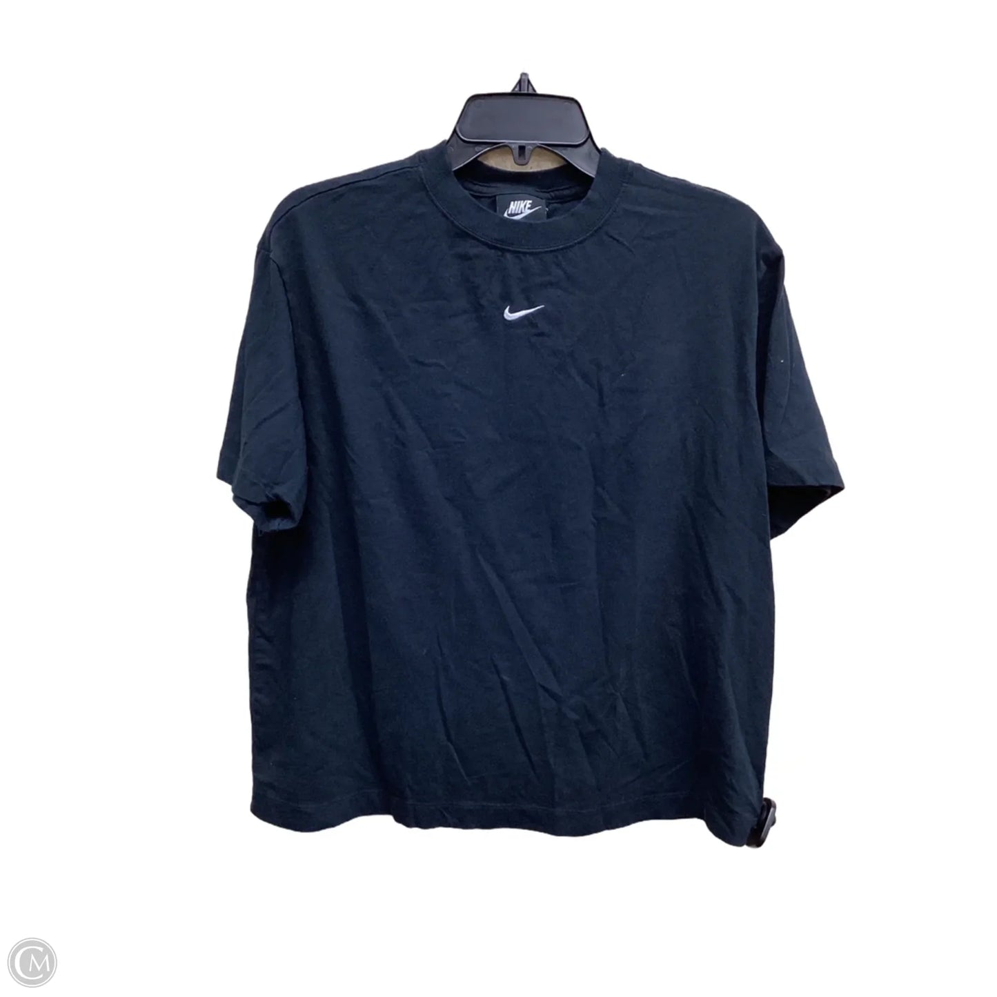 Athletic Top Short Sleeve By Nike In Black, Size: M