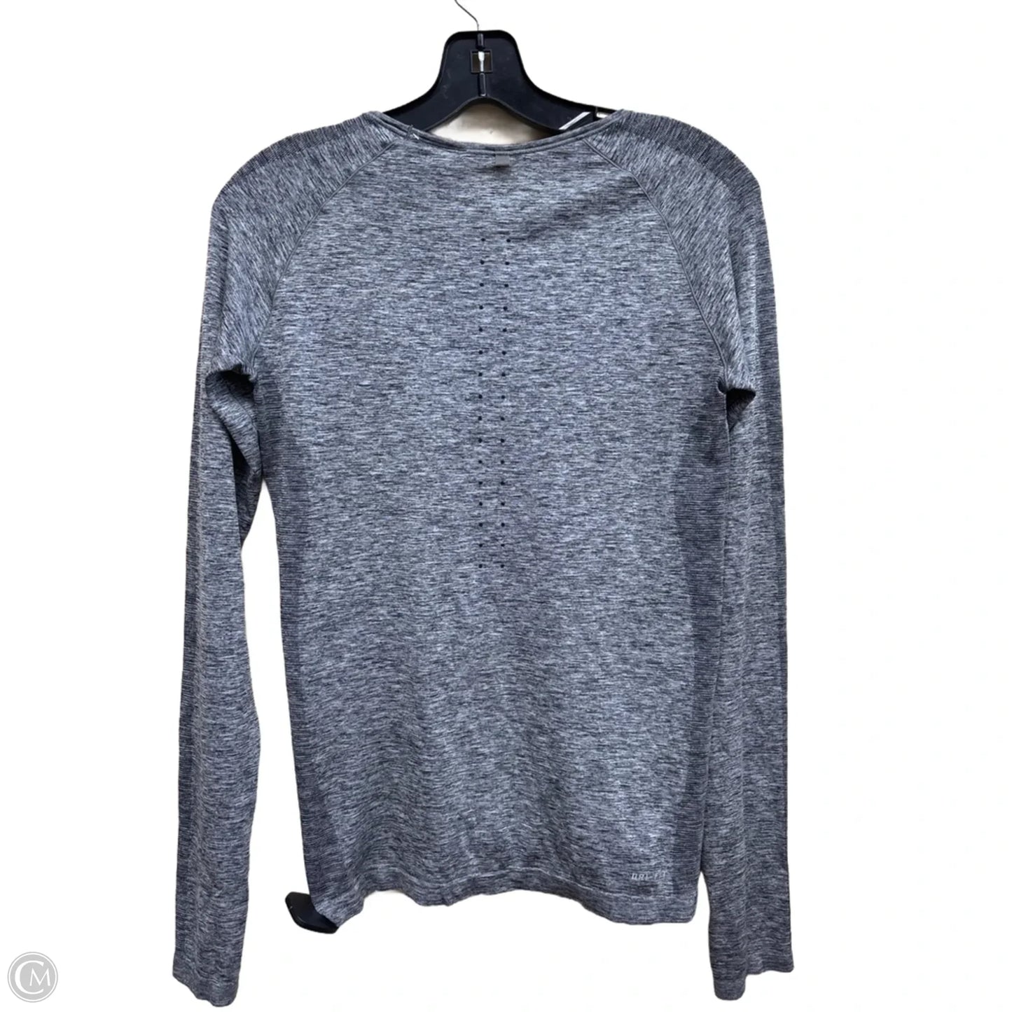 Athletic Top Long Sleeve Crewneck By Nike In Grey, Size: M