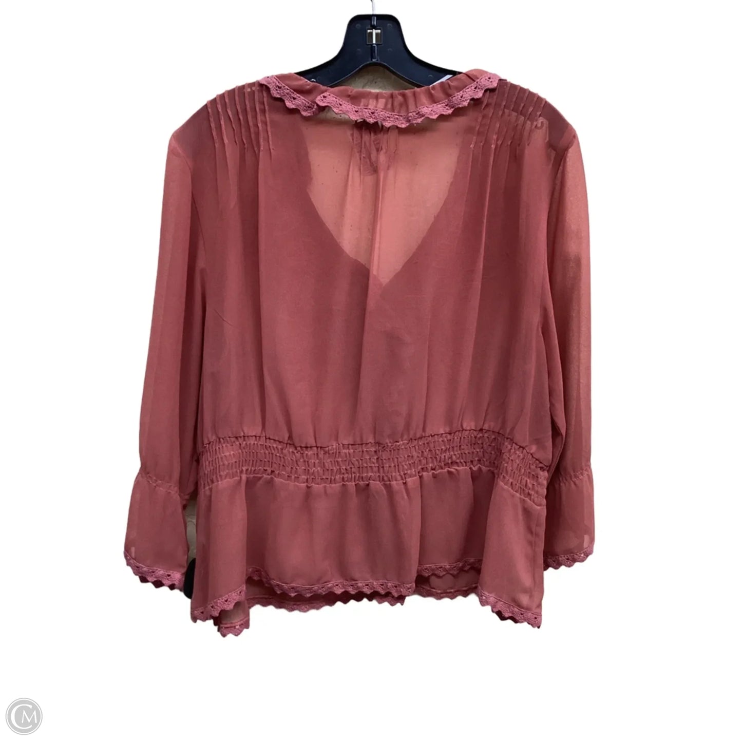 Top Long Sleeve By Soft Surroundings In Pink, Size: L