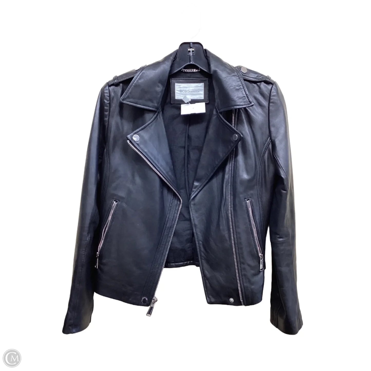 Jacket Moto Leather By Bcbgeneration In Black, Size: Xs