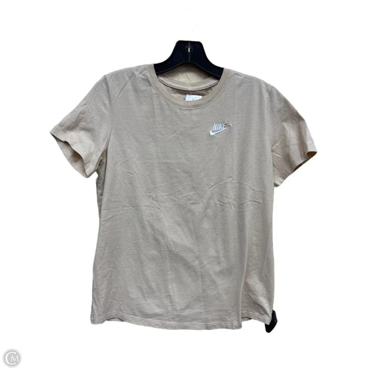 Top Short Sleeve By Nike In Tan, Size: S