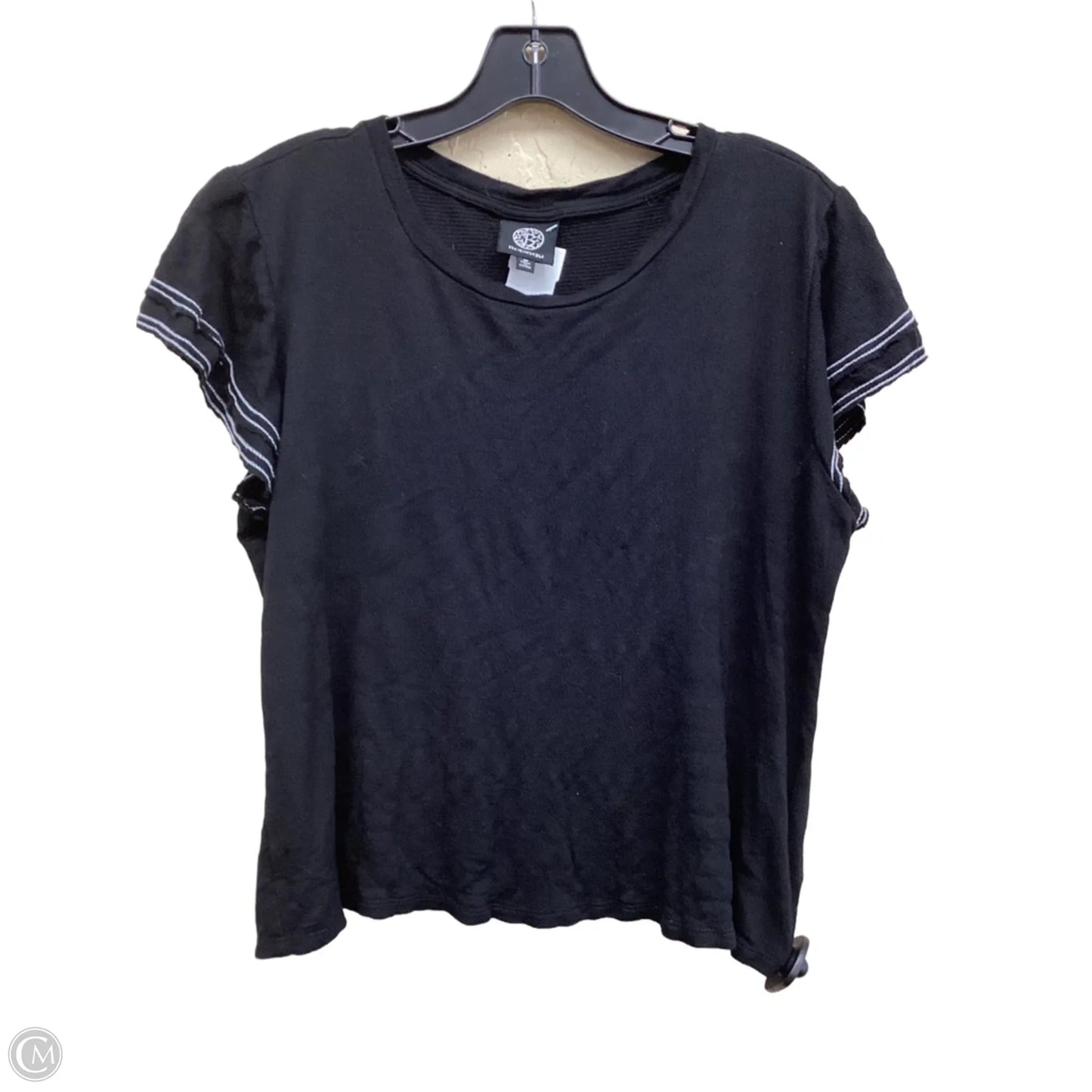 Top Short Sleeve By Bobeau In Black, Size: M
