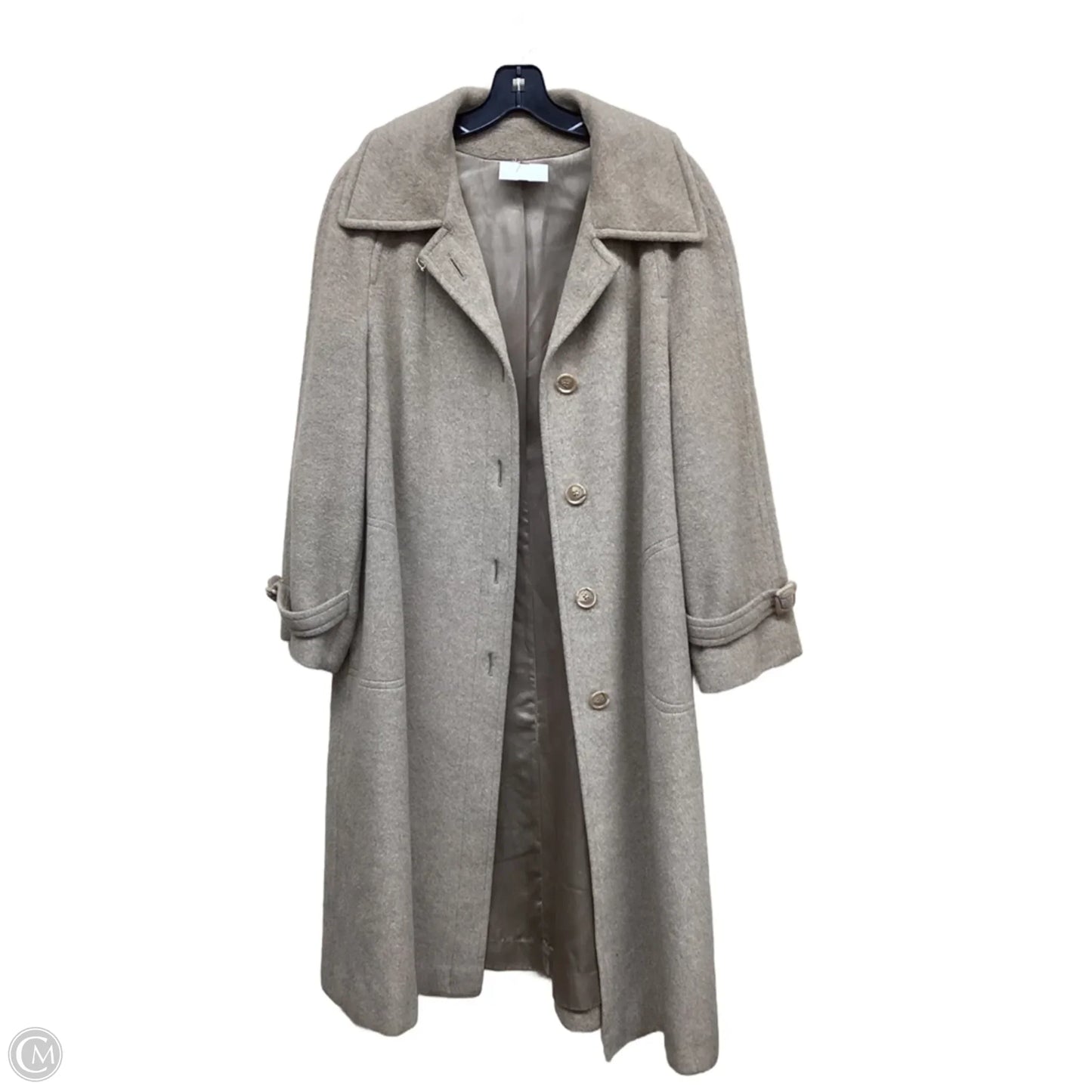 Coat Peacoat By Clothes Mentor In Tan, Size: L