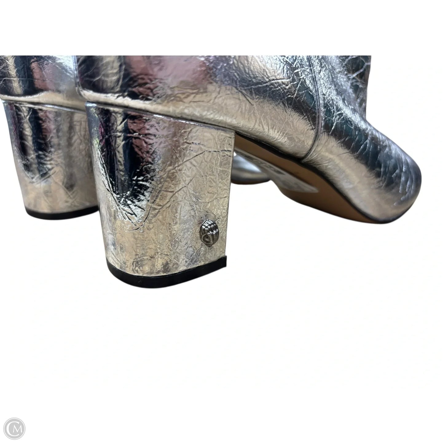 Boots Designer By Kurt Geiger In Silver, Size: 9