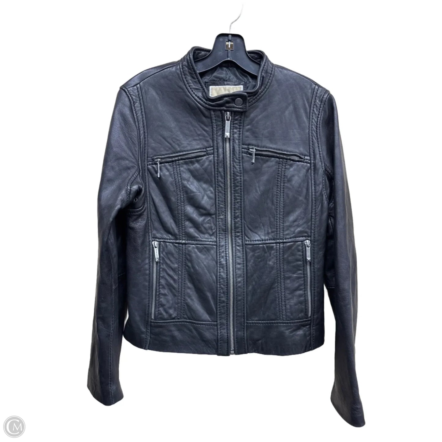 Jacket Leather By Michael By Michael Kors In Black, Size: M