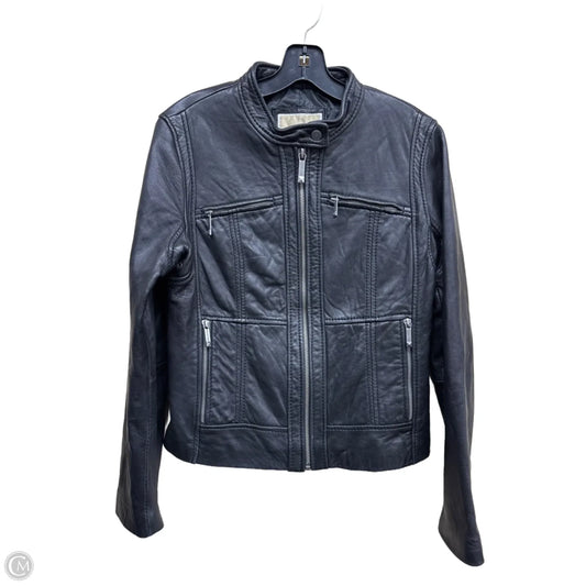 Jacket Leather By Michael By Michael Kors In Black, Size: M