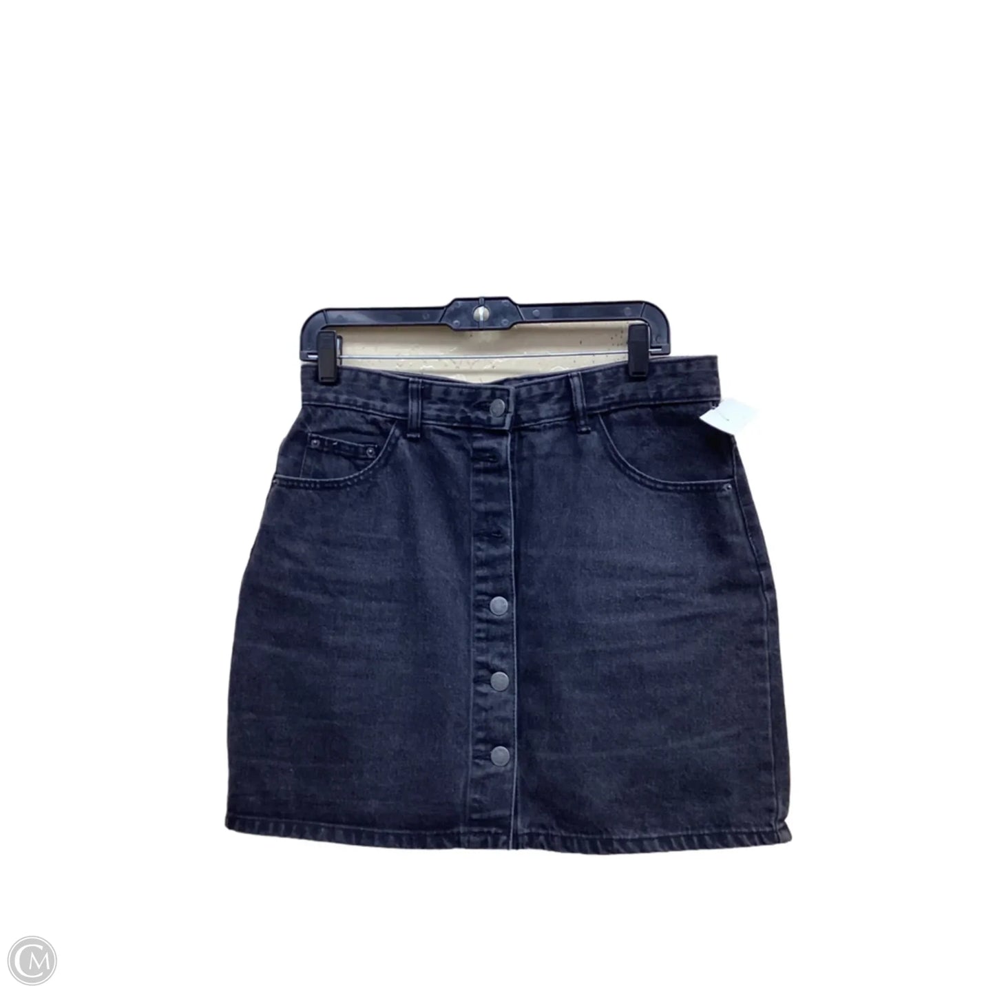 Skirt Mini & Short By Clothes Mentor In Black Denim, Size: L