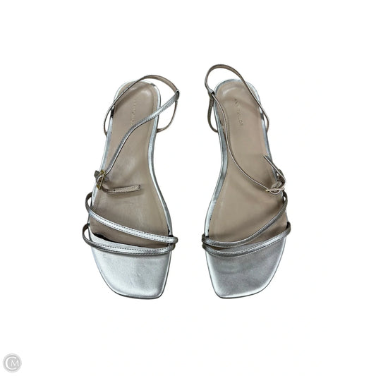 Sandals Flats By Ann Taylor In Silver, Size: 8