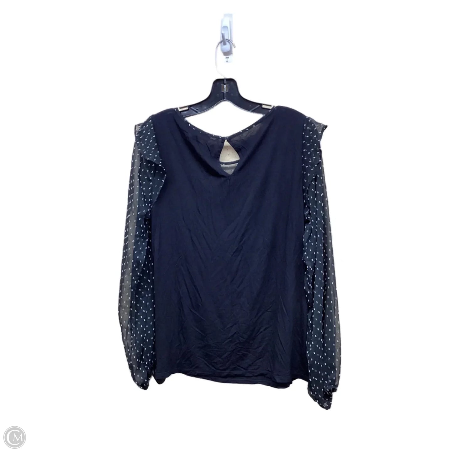 Top Long Sleeve By Loft In Polkadot Pattern, Size: S