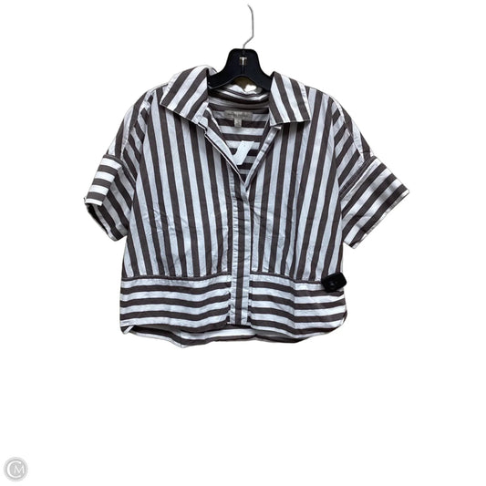 Top Short Sleeve By Banana Republic In Striped Pattern, Size: S