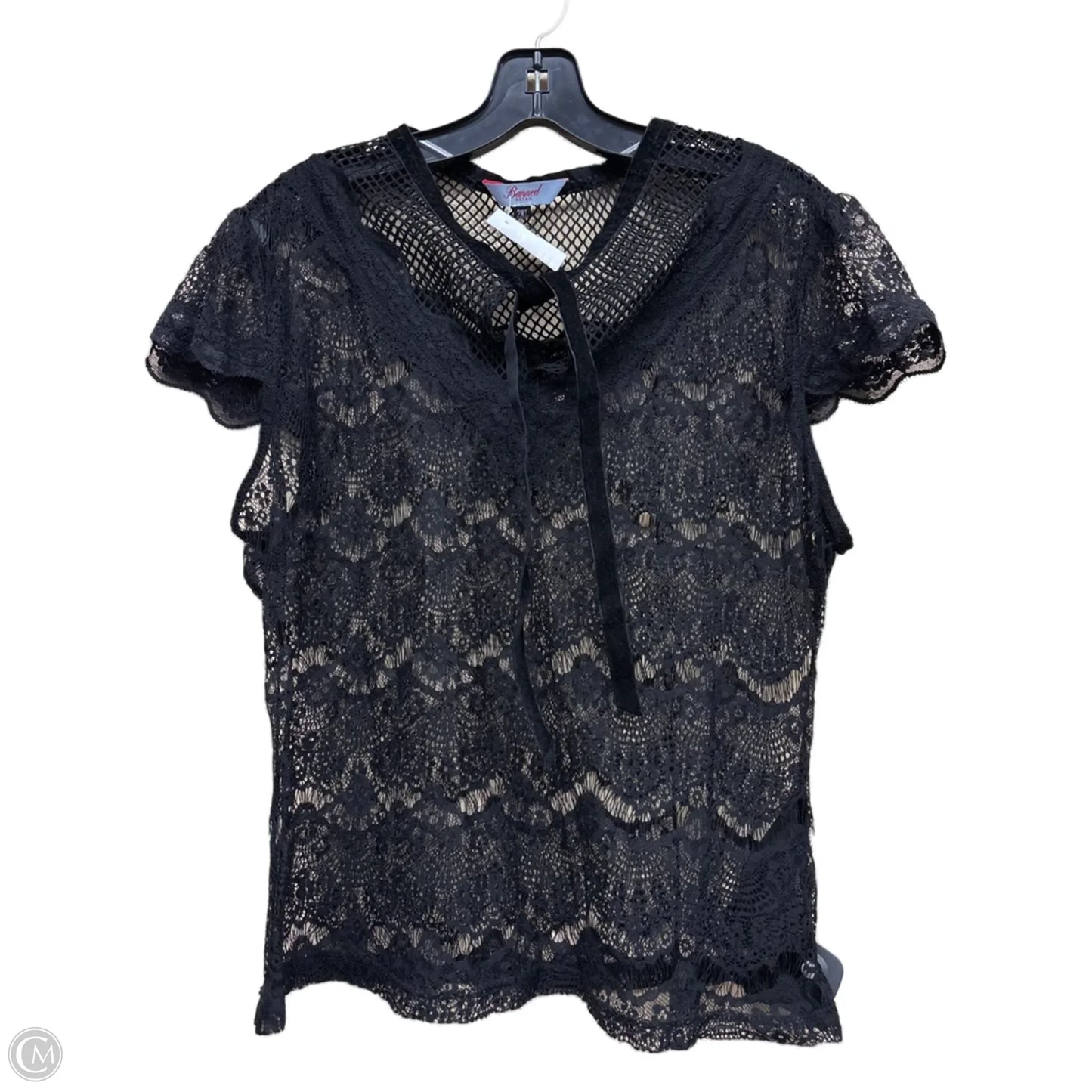 Top Short Sleeve By Clothes Mentor In Black, Size: Xxl