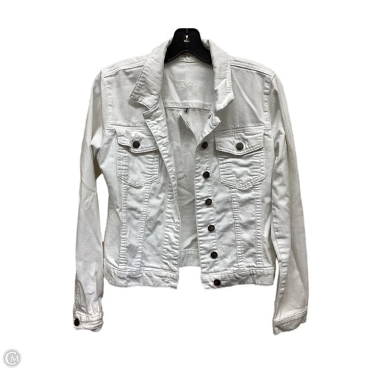 Jacket Denim By Kut In White Denim, Size: M