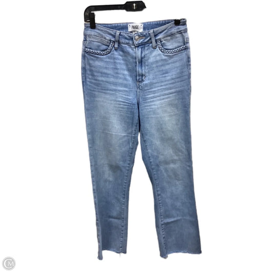 Jeans Flared By Paige In Blue Denim, Size: 4