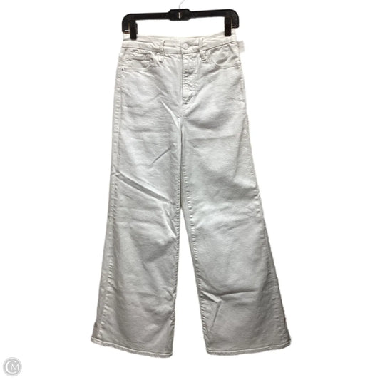 Jeans Wide Leg By Good American In White Denim, Size: 8