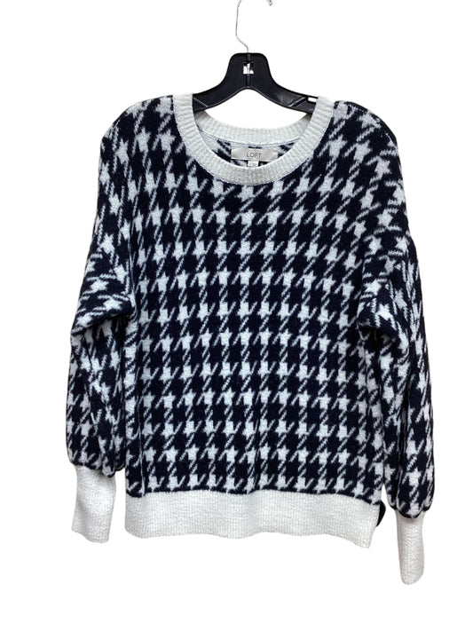 Sweater By Loft In Black & White, Size: M