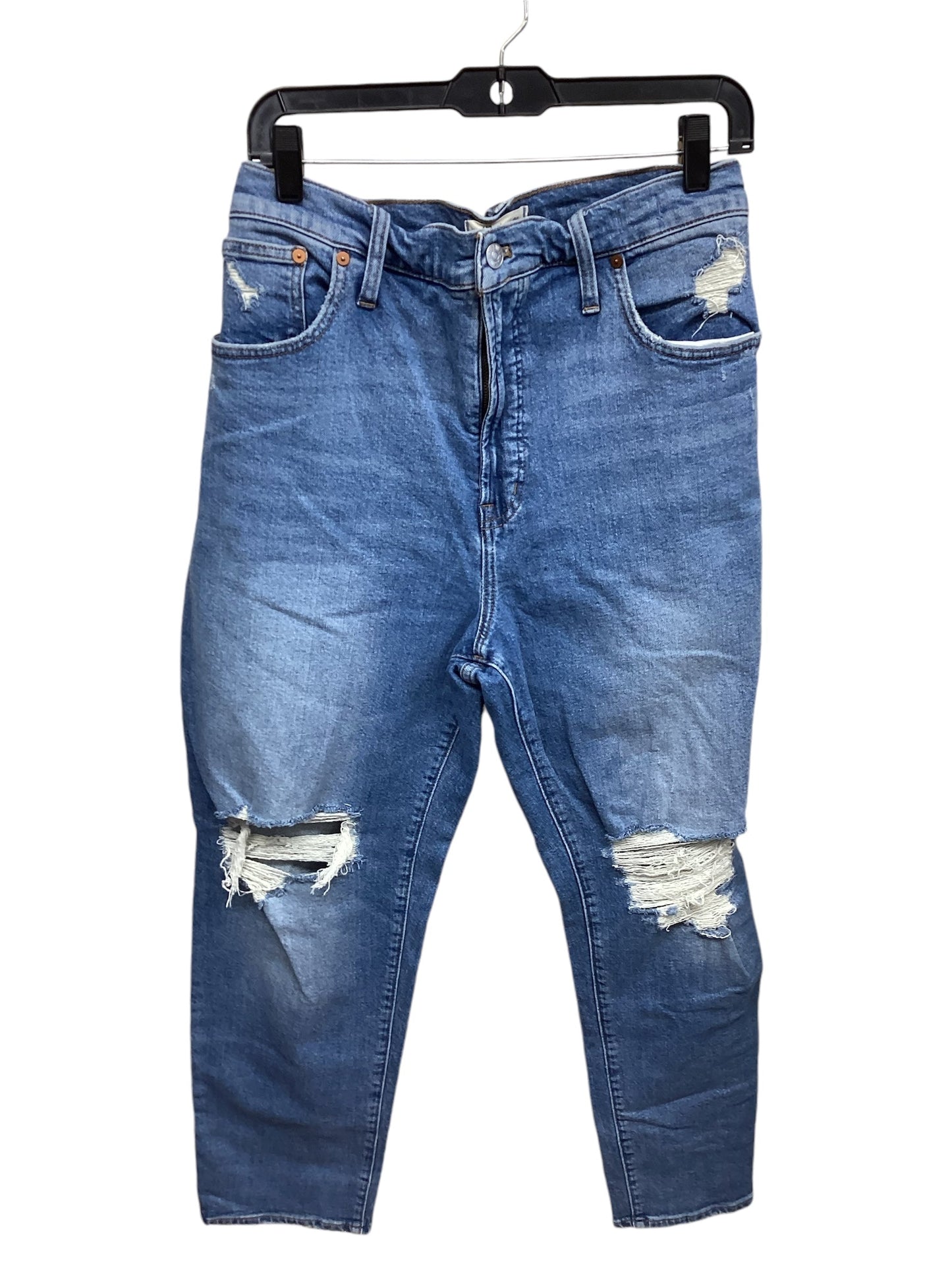 Jeans Skinny By Madewell In Blue Denim, Size: 16