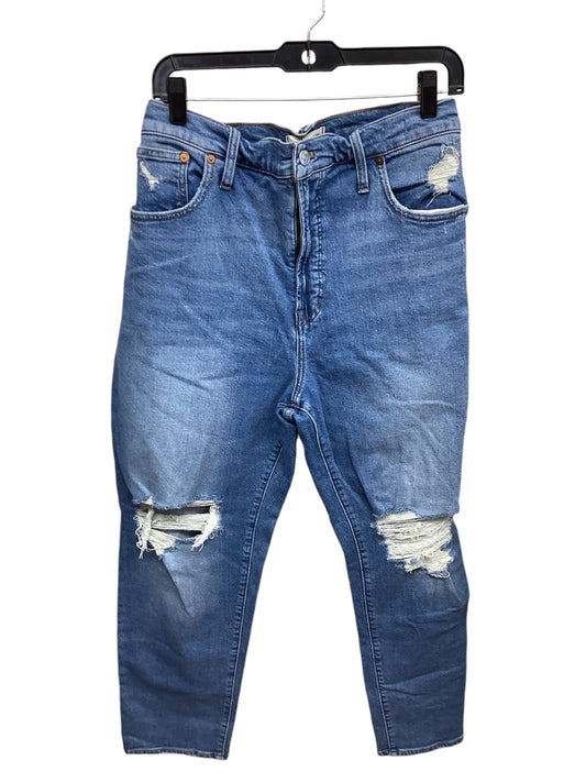 Jeans Skinny By Madewell In Blue Denim, Size: 16