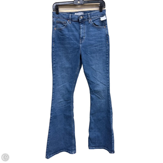Jeans Flared By Top Shop In Blue Denim, Size: 10