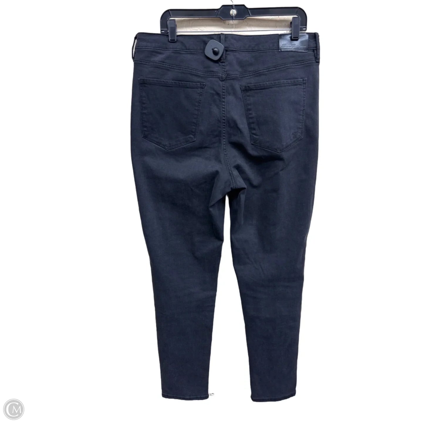 Jeans Skinny By Seven 7 In Black Denim, Size: 14