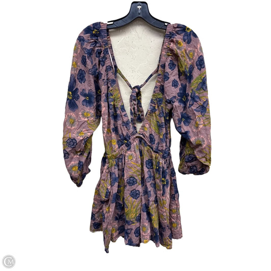 Romper By Clothes Mentor In Floral Print, Size: 0