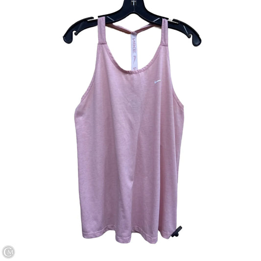 Athletic Tank Top By Nike Apparel In Pink, Size: L