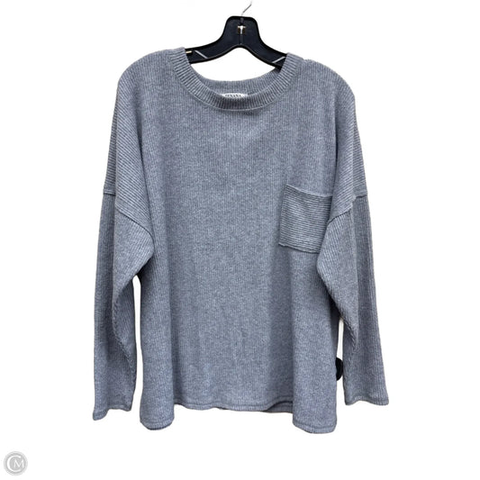 Top Long Sleeve By Zenana Outfitters In Grey, Size: S