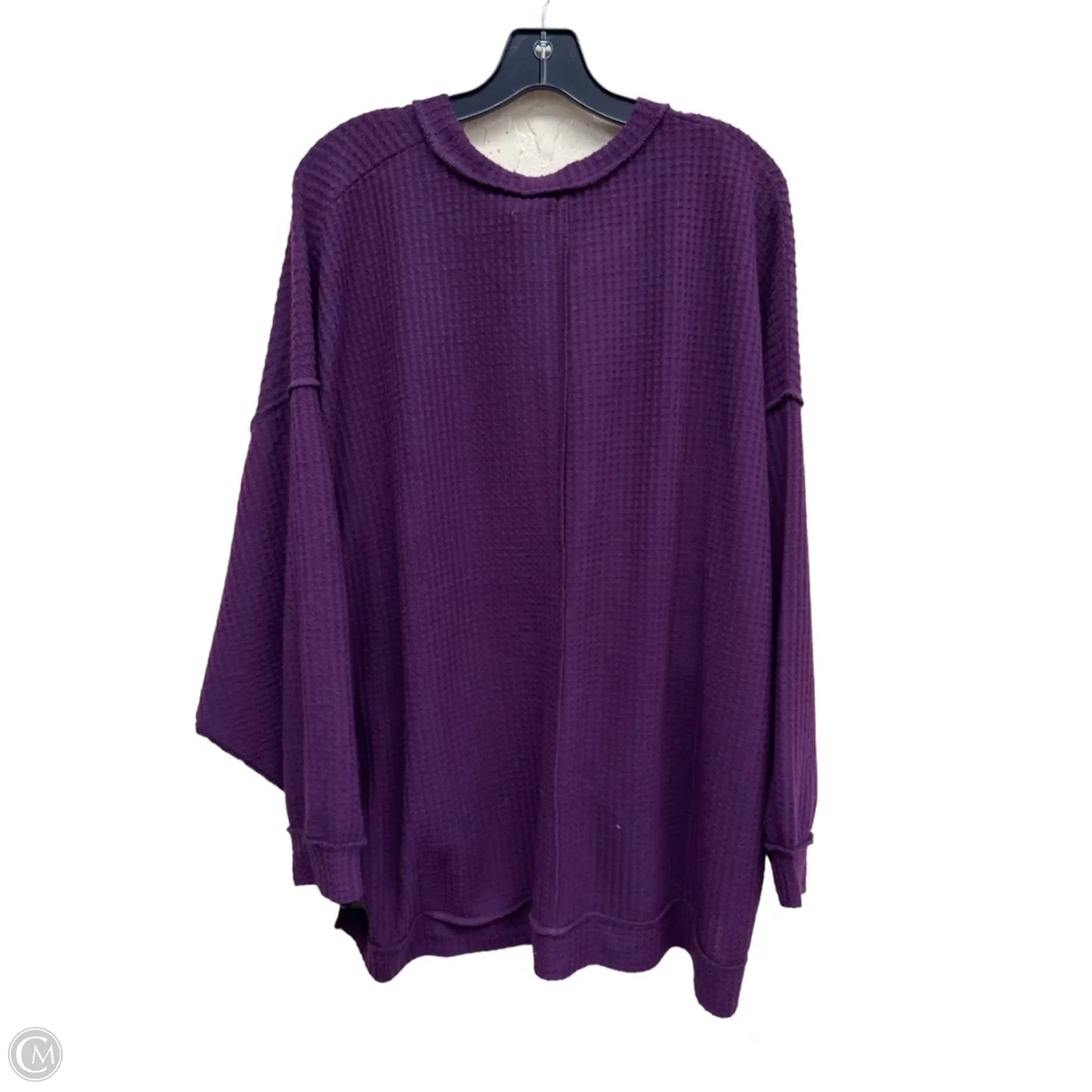 Top Long Sleeve By Zenana Outfitters In Purple, Size: L