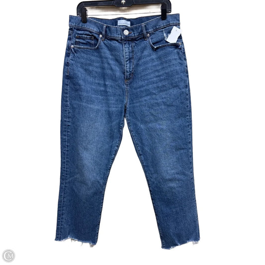 Jeans Cropped By Loft In Blue Denim, Size: 12