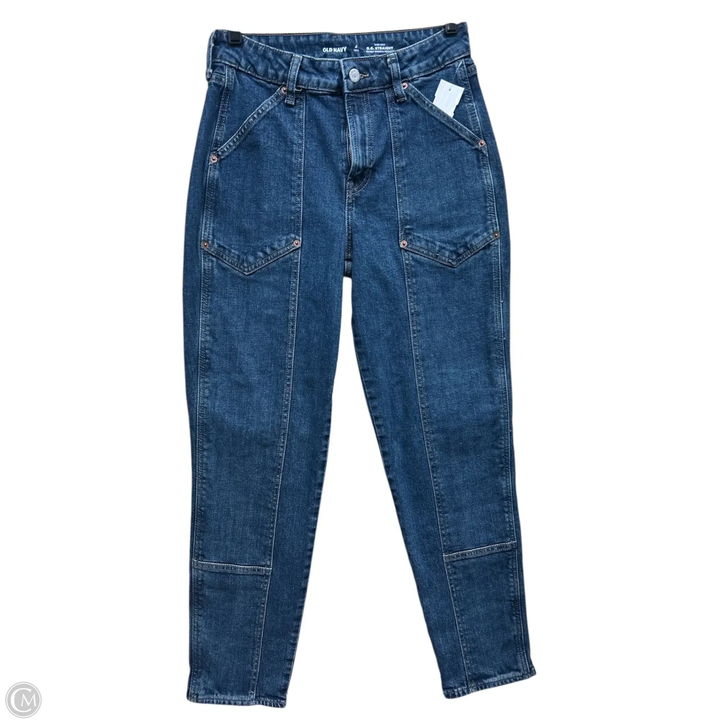 Jeans Straight By Old Navy In Blue Denim, Size: 4