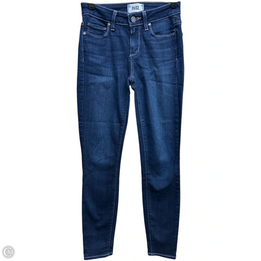 Jeans Skinny By Paige In Blue Denim, Size: 0