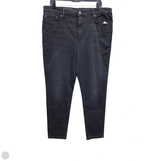 Jeans Straight By Lauren By Ralph Lauren In Black Denim, Size: 16