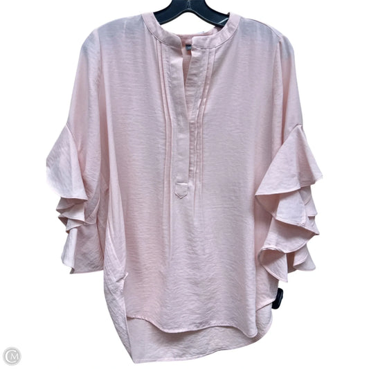 Top Long Sleeve By Vince Camuto In Pink, Size: S