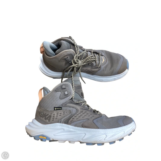 Boots Hiking By Hoka In Blue & Grey, Size: 9
