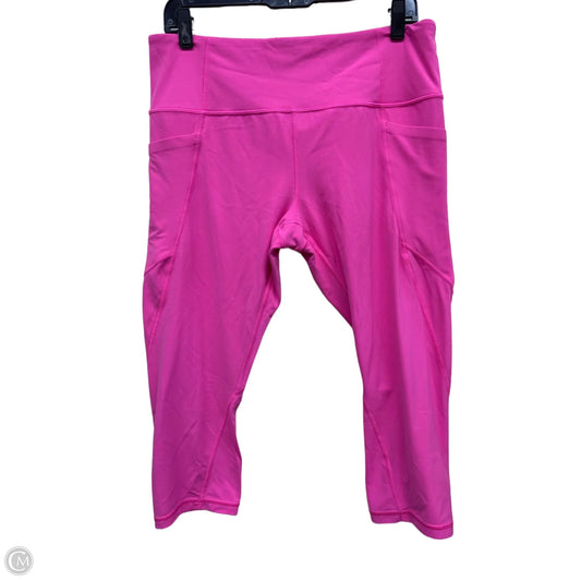 Athletic Capris By Athleta In Pink, Size: Xl