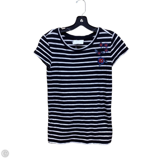 Top Short Sleeve By Loft In Striped Pattern, Size: Xs
