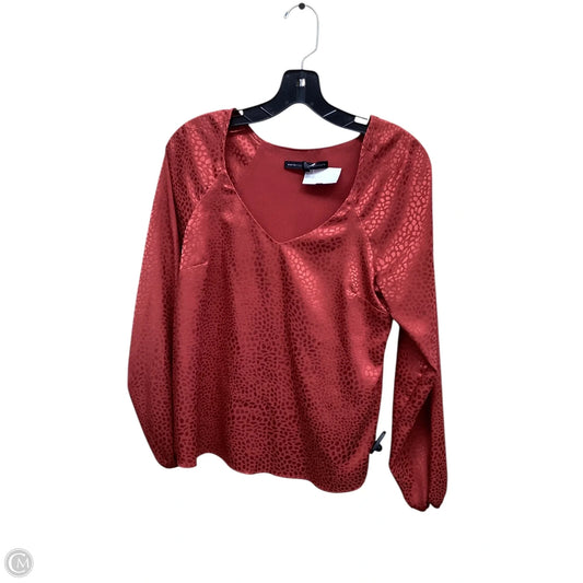 Top Long Sleeve By White House Black Market In Red, Size: Xs