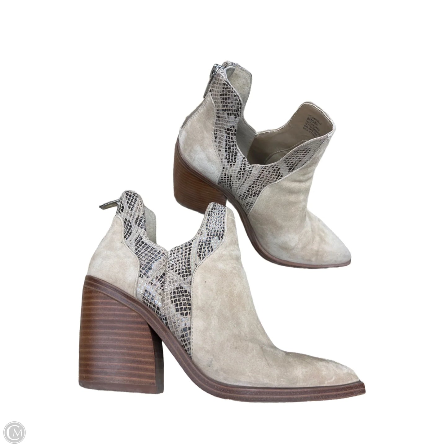 Boots Ankle Heels By Vince Camuto In Brown, Size: 8
