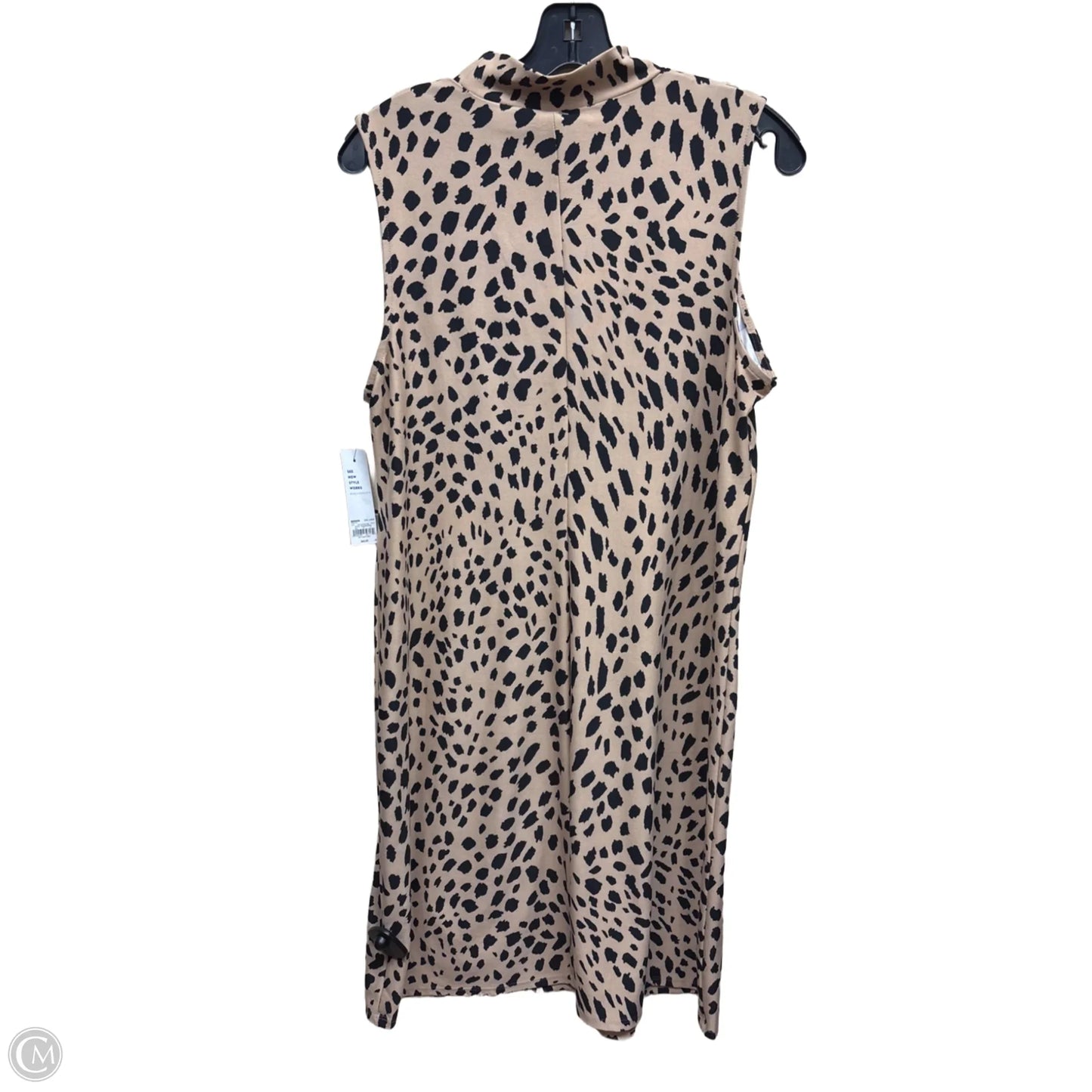 Dress Casual Midi By Apt 9 In Animal Print, Size: L