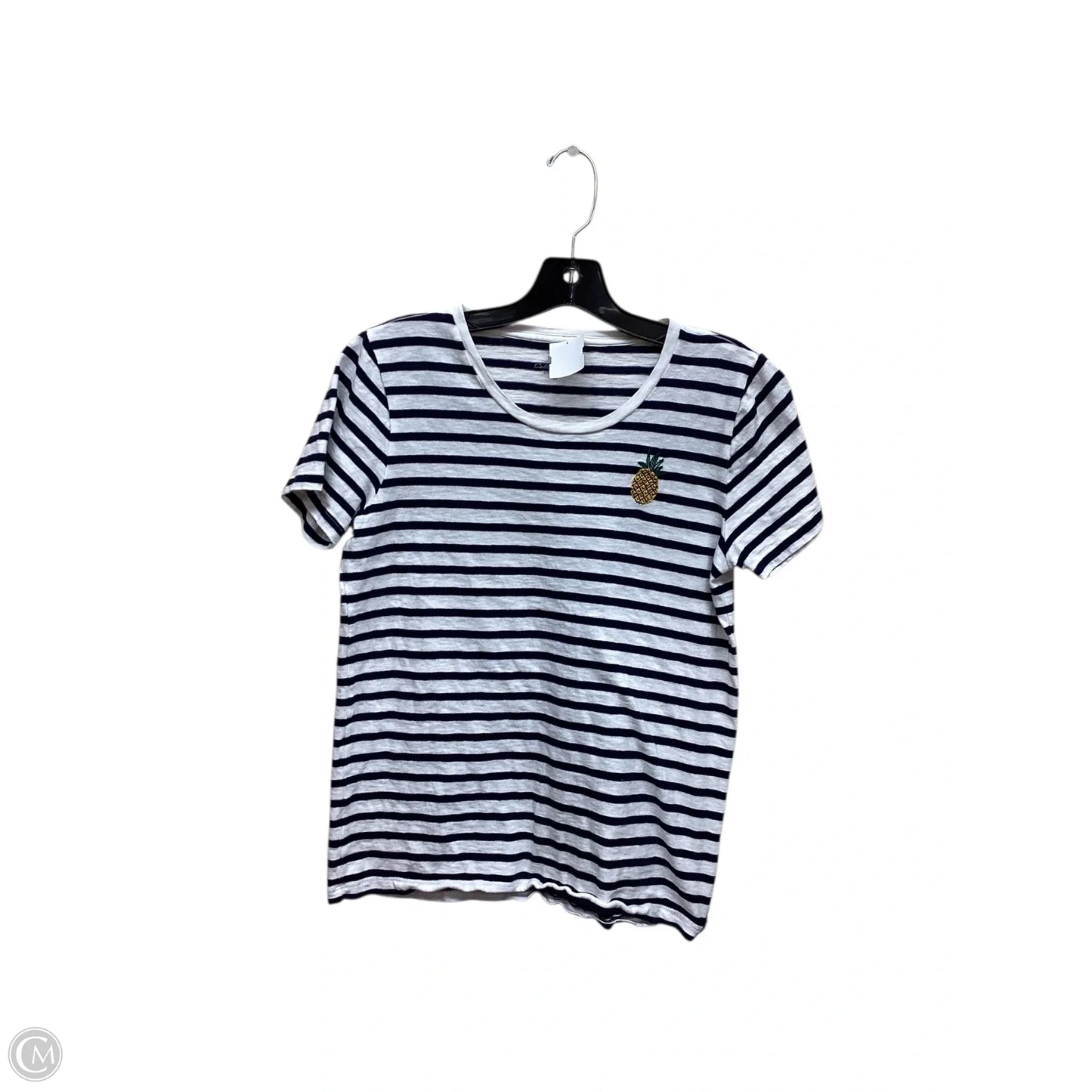 Top Short Sleeve By J. Crew In Striped Pattern, Size: M