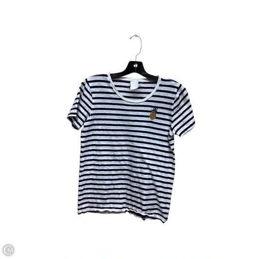 Top Short Sleeve By J. Crew In Striped Pattern, Size: M