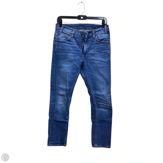 Jeans Straight By Levis In Blue Denim, Size: 4
