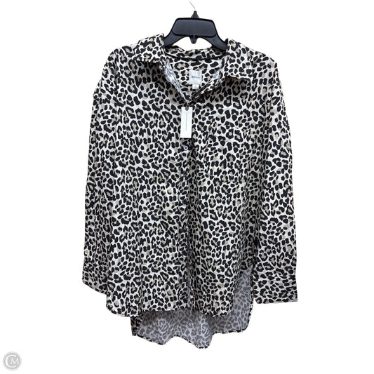 Top Long Sleeve By Maeve In Animal Print, Size: L