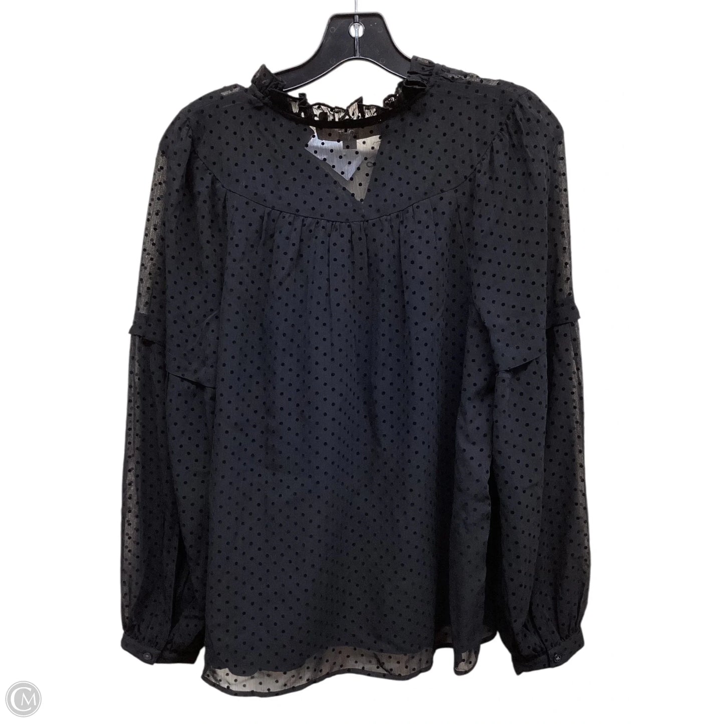 Top Long Sleeve By Loft In Black, Size: S