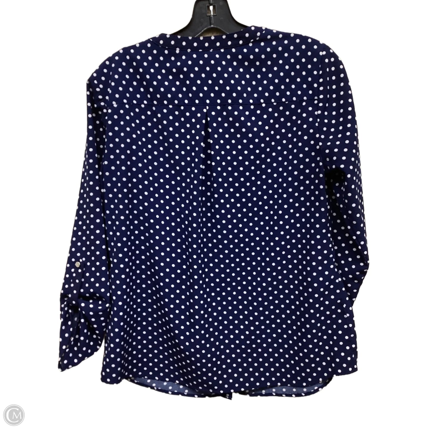 Top Long Sleeve By Notations In Polkadot Pattern, Size: S
