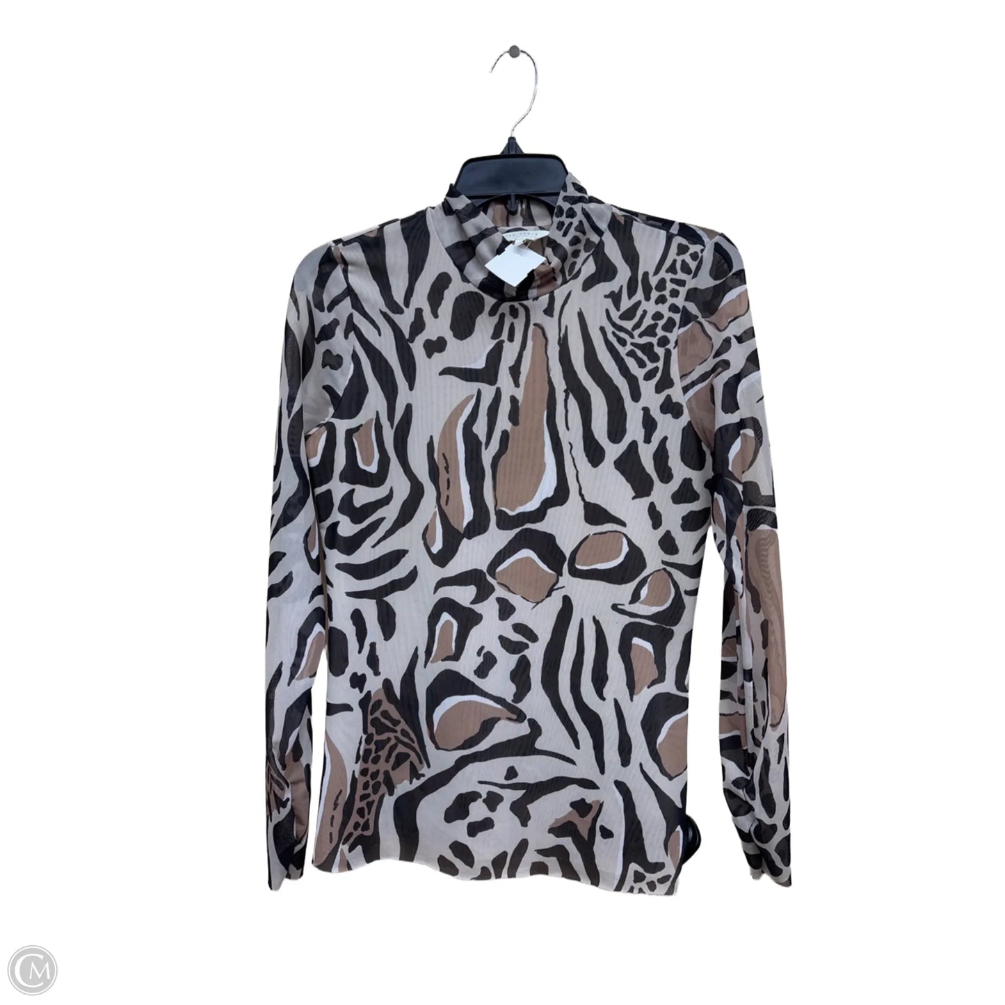 Top Long Sleeve By Ted Baker In Animal Print, Size: 4