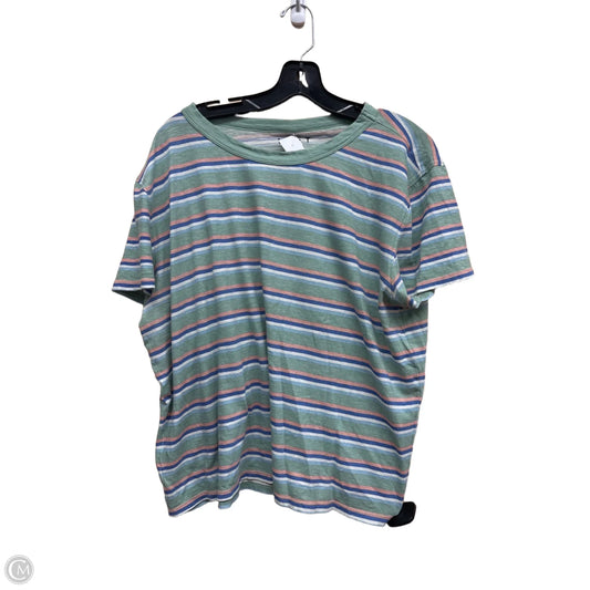 Top Short Sleeve By Loft In Striped Pattern, Size: Xl