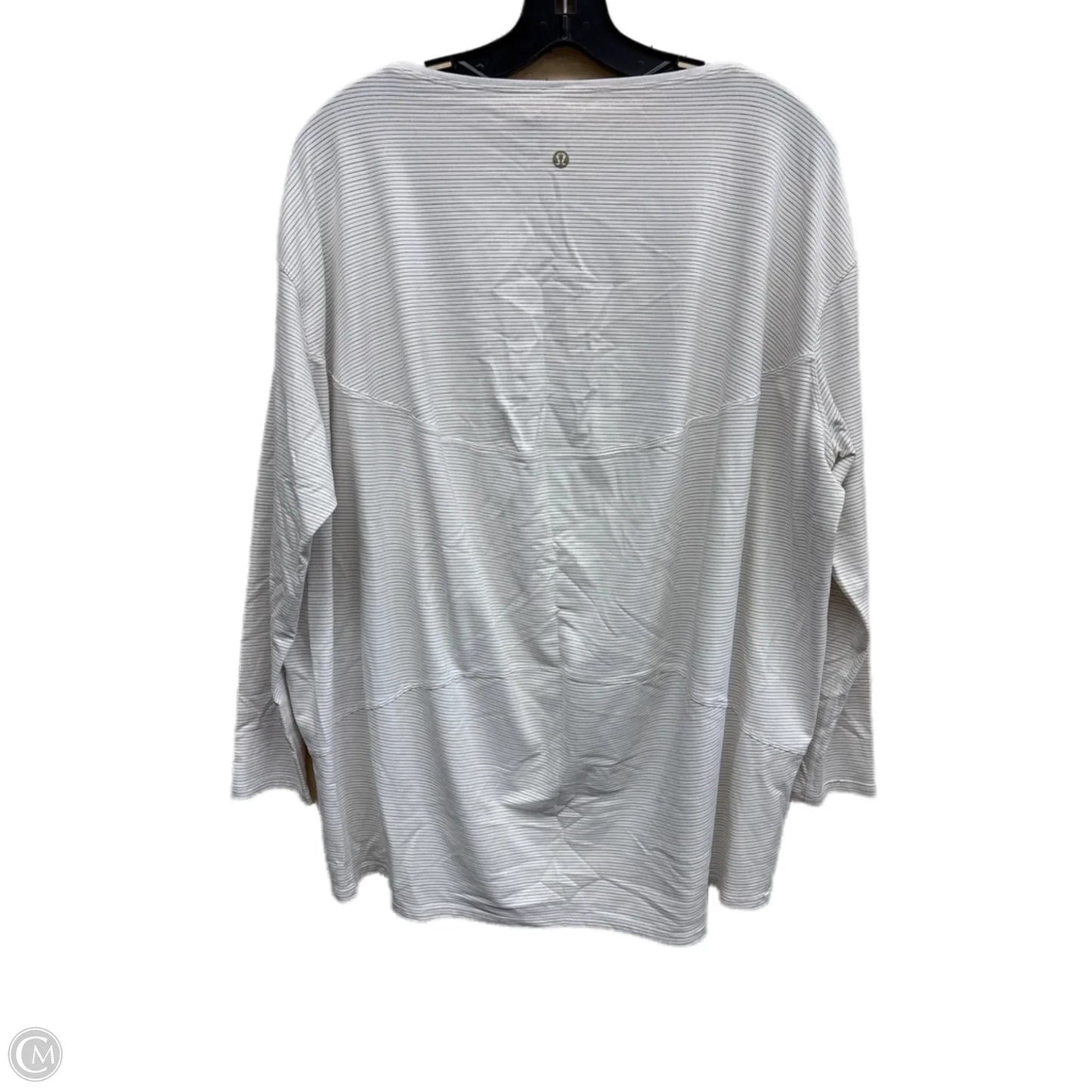 Athletic Top Long Sleeve Crewneck By Lululemon In Striped Pattern, Size: 12